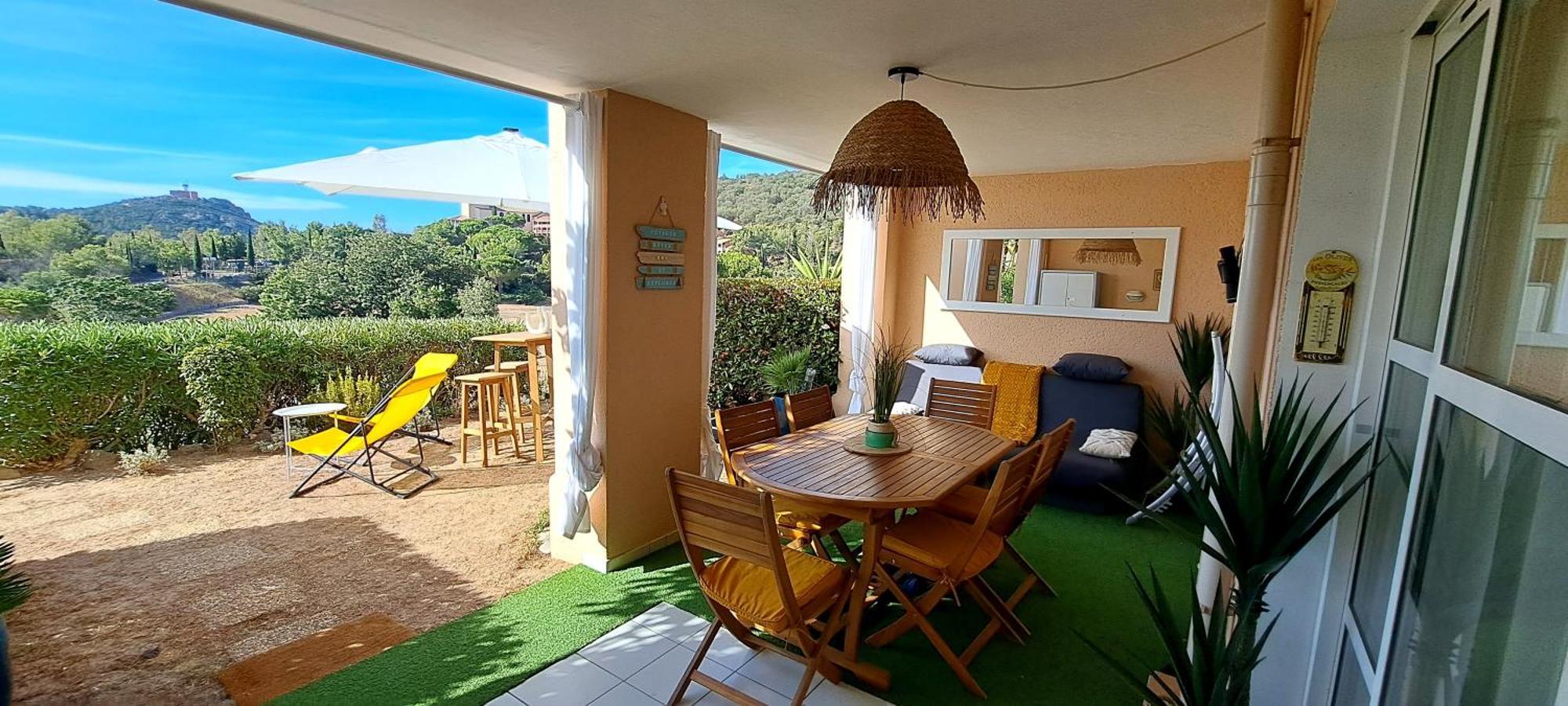 Dans Un Cadre D'Exception, Vue Mer Panoramique A Agay Cote D'Azur, Village Vacances Cap Esterel, T2 Avec Jardin, Golf, Climatisation, Wifi, 5 Piscines Saint-Raphaël Kültér fotó