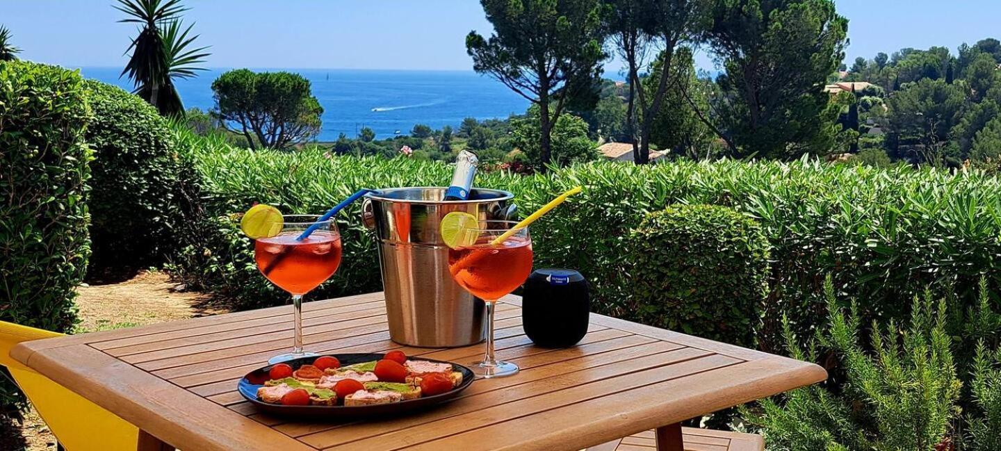 Dans Un Cadre D'Exception, Vue Mer Panoramique A Agay Cote D'Azur, Village Vacances Cap Esterel, T2 Avec Jardin, Golf, Climatisation, Wifi, 5 Piscines Saint-Raphaël Kültér fotó